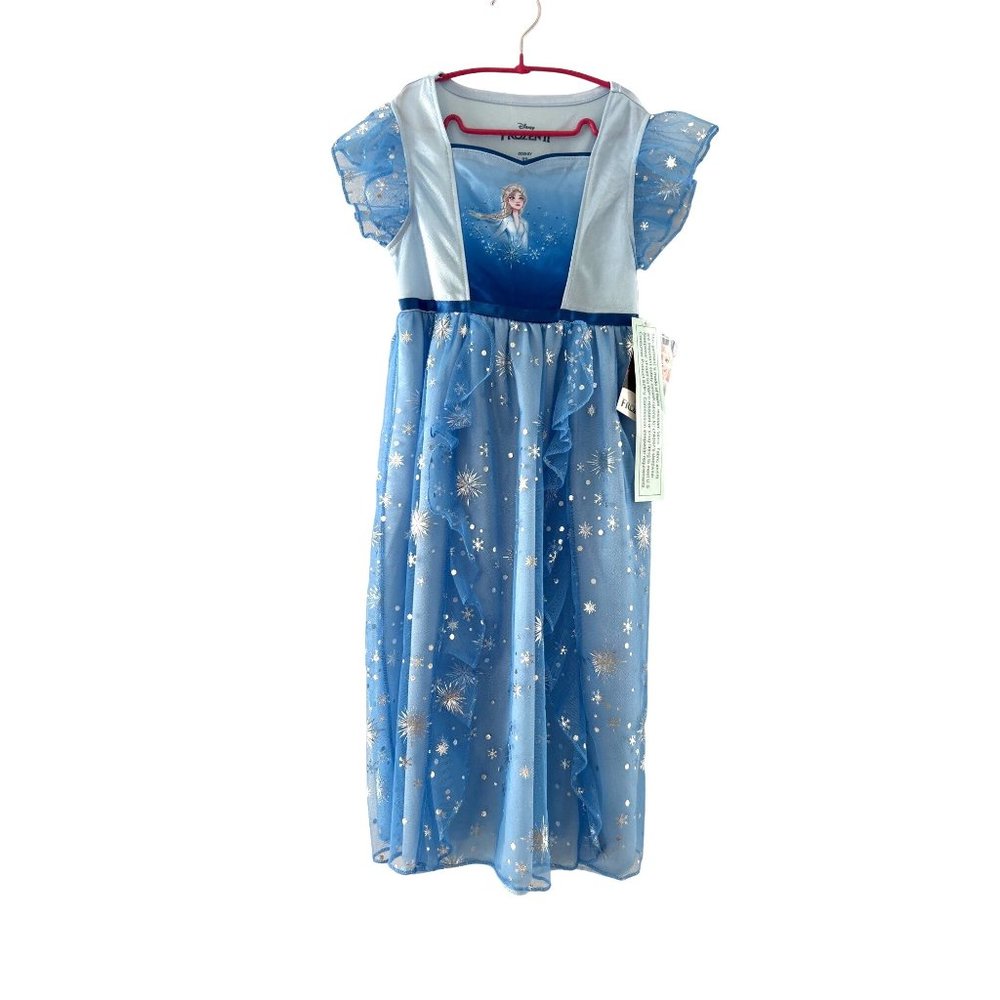 Disney Frozen Sparkly Blue Elsa Nightgown 3T NWT